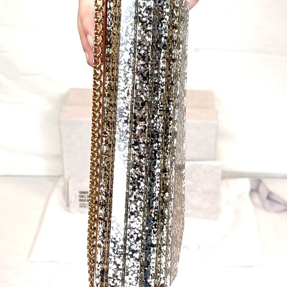 Jimmy Choo Glitter Acrylic Clutch With Chain Strap - Picture 3 of 4
